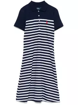 Polo Ralph Lauren полосатое мини-платье, синий