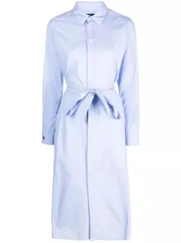 Polo Ralph Lauren поплиновое платье-рубашка с поясом, синий