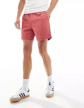 Polo Ralph Lauren - Prepsters - шорты чинос из стираного твила красного цвета с логотипом