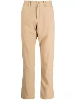 Polo Ralph Lauren прямые брюки из смесового льна, нейтральный цвет