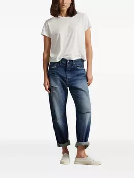 Polo Ralph Lauren прямые джинсы с эффектом потертости, синий