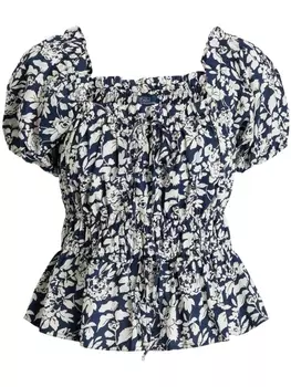 Polo Ralph Lauren PRT 60/1 COTTN PPLN-SS ASPN TP-SHORT SLEEVE-BLOUSE, синий