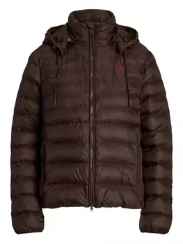 Polo Ralph Lauren пуховик с капюшоном, коричневый