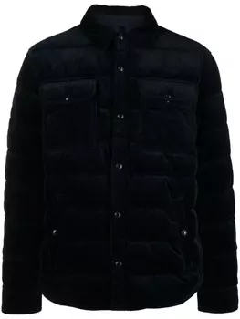 Polo Ralph Lauren пуховик с нашивкой-логотипом, синий