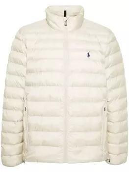Polo Ralph Lauren пуховик с вышивкой Polo Pony, нейтральный цвет