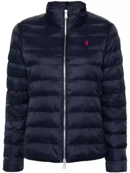Polo Ralph Lauren пуховик с вышивкой Polo Pony, синий