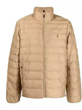 Polo Ralph Lauren пуховик Terra с вышивкой Polo Pony, нейтральный цвет
