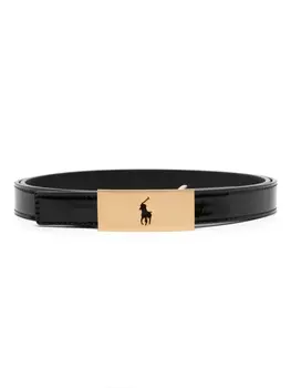 Polo Ralph Lauren ремень с пряжкой Polo Pony, черный