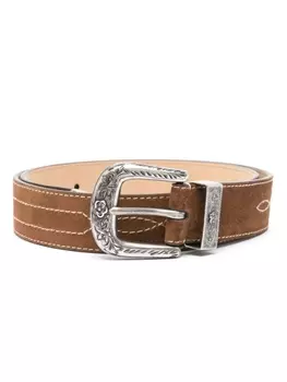 Polo Ralph Lauren ремень в стиле вестерн, коричневый