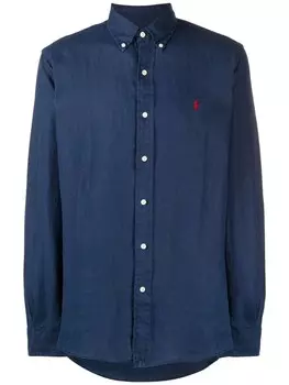 Polo Ralph Lauren рубашка из ткани шамбре, синий
