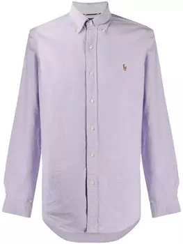 Polo Ralph Lauren рубашка на пуговицах с вышитым логотипом, фиолетовый