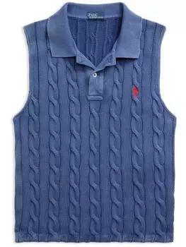 Polo Ralph Lauren рубашка поло фактурной вязки, синий