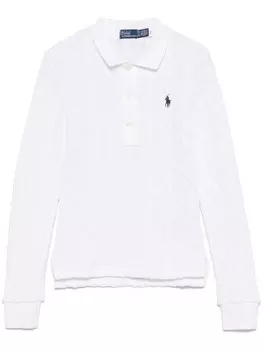 Polo Ralph Lauren рубашка поло фактурной вязки, белый