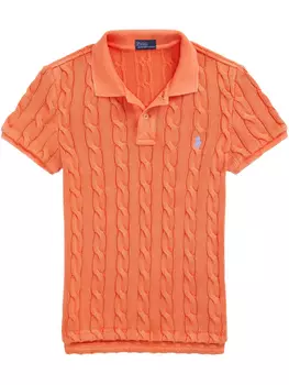 Polo Ralph Lauren рубашка поло фактурной вязки, оранжевый