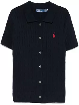 Polo Ralph Lauren рубашка поло фактурной вязки, синий