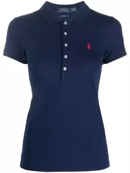 Polo Ralph Lauren рубашка поло Julie с вышитым логотипом, синий