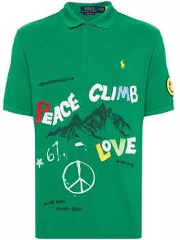 Polo Ralph Lauren рубашка поло Peace Climb Love, зеленый