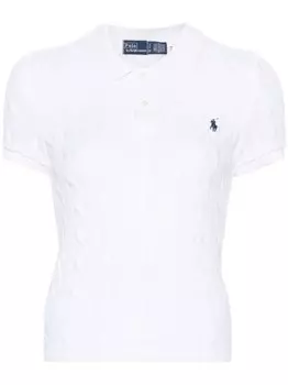 Polo Ralph Lauren рубашка поло Polo Pony фактурной вязки, белый