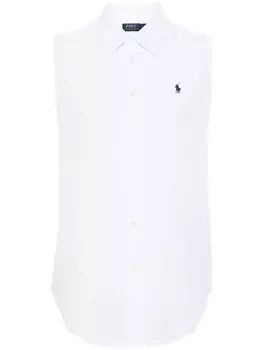Polo Ralph Lauren рубашка Polo-Pony без рукавов, белый