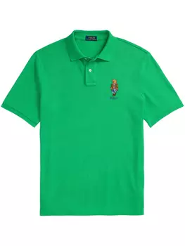 Polo Ralph Lauren рубашка поло с аппликацией Polo Bear, зеленый