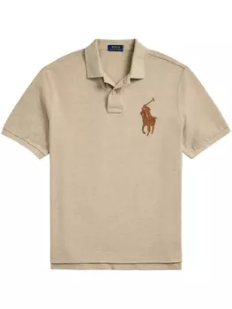 Polo Ralph Lauren рубашка поло с аппликацией Polo Pony, коричневый