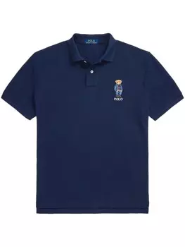 Polo Ralph Lauren рубашка поло с декором Polo Bear, синий