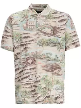 Polo Ralph Lauren рубашка поло с графичным принтом, нейтральный цвет