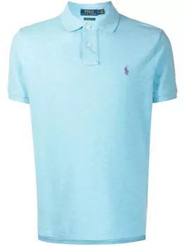 Polo Ralph Lauren рубашка-поло с контрастным логотипом, синий