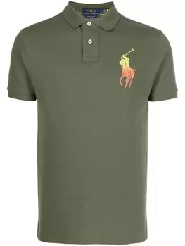 Polo Ralph Lauren рубашка поло с короткими рукавами и вышитым логотипом, зеленый