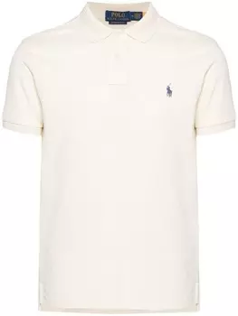 Polo Ralph Lauren рубашка поло с логотипом Polo Pony, нейтральный цвет