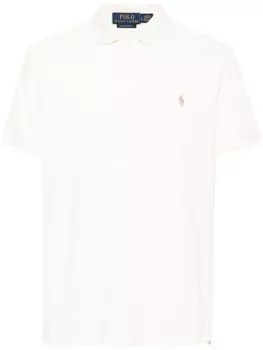 Polo Ralph Lauren рубашка поло с логотипом Polo Pony, нейтральный цвет