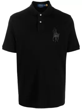 Polo Ralph Lauren рубашка поло с нашивкой Polo Pony, черный