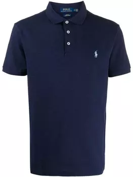 Polo Ralph Lauren рубашка-поло с вышитым логотипом, синий