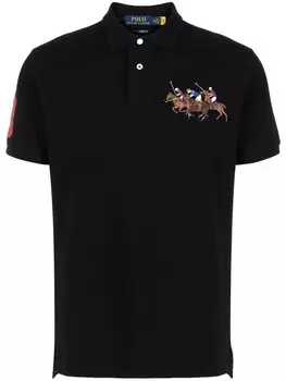 Polo Ralph Lauren рубашка поло с вышитым логотипом, черный