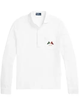 Polo Ralph Lauren рубашка поло с вышитым логотипом, белый