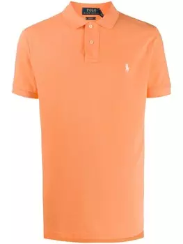 Polo Ralph Lauren рубашка-поло с вышитым логотипом, оранжевый