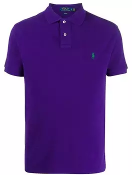 Polo Ralph Lauren рубашка-поло с вышитым логотипом, фиолетовый