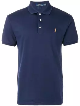 Polo Ralph Lauren рубашка-поло с вышитым логотипом, синий