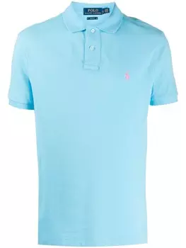 Polo Ralph Lauren рубашка-поло с вышитым логотипом, синий