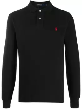 Polo Ralph Lauren рубашка поло с вышитым логотипом, черный