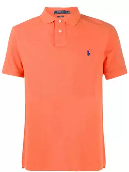 Polo Ralph Lauren рубашка-поло с вышитым логотипом, оранжевый