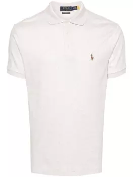 Polo Ralph Lauren рубашка поло с вышивкой Polo Pony, нейтральный цвет