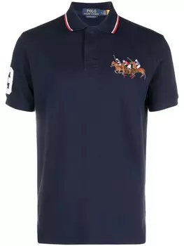 Polo Ralph Lauren рубашка поло с вышивкой, синий