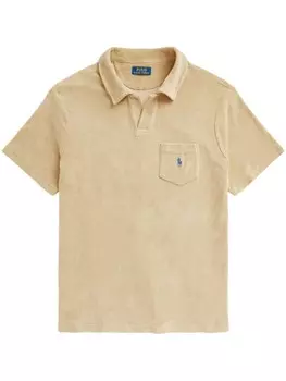 Polo Ralph Lauren рубашка поло с вышивкой Polo Pony, нейтральный цвет