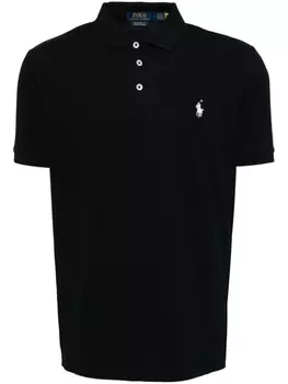 Polo Ralph Lauren рубашка поло с вышивкой Polo Pony, черный