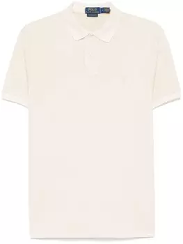 Polo Ralph Lauren рубашка поло с вышивкой Polo Pony, нейтральный цвет