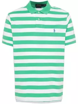 Polo Ralph Lauren рубашка поло в полоску с логотипом Polo Pony, зеленый
