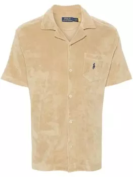 Polo Ralph Lauren рубашка с декором Polo Pony, нейтральный цвет