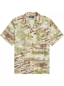 Polo Ralph Lauren рубашка с графичным принтом, нейтральный цвет