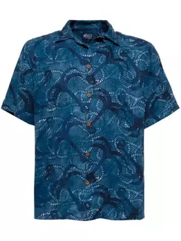 Polo Ralph Lauren рубашка с графичным принтом, синий